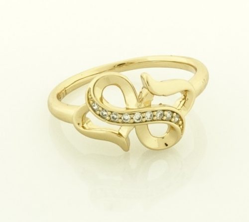 18 k arany színű  női gyűrű 22 